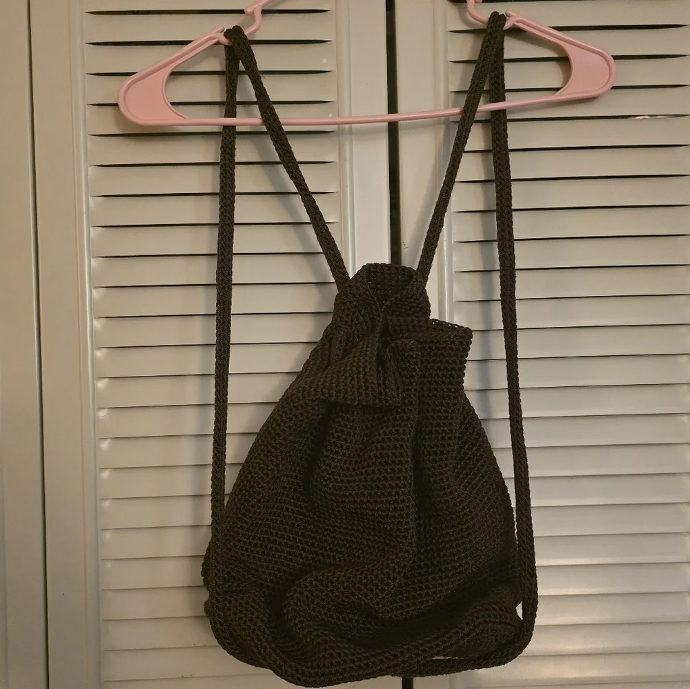 The Sak Elegant Brown Knit Backpack